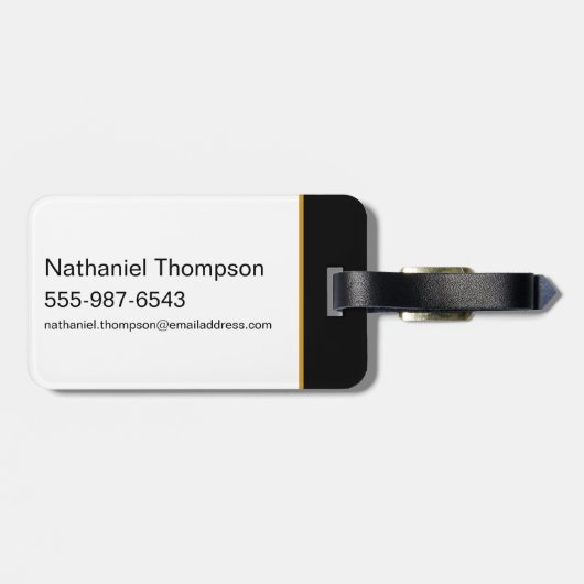 Illustratie zwart Adam Lightning Bolt-teken Bagagelabel (Achterkant horizontaal)