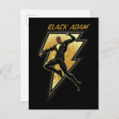 Illustratie zwart Adam Lightning Bolt-teken Briefkaart (Voorkant / Achterkant)