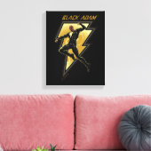 Illustratie zwart Adam Lightning Bolt-teken Canvas Afdruk (Insitu (Woonkamer))