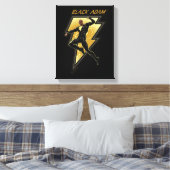 Illustratie zwart Adam Lightning Bolt-teken Canvas Afdruk (Insitu (Slaapkamer))