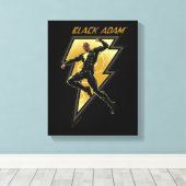Illustratie zwart Adam Lightning Bolt-teken Canvas Afdruk (Insitu (Houten vloer))