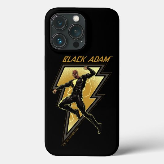 Illustratie zwart Adam Lightning Bolt-teken Case-Mate iPhone Case (Achterkant)