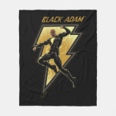 Illustratie zwart Adam Lightning Bolt-teken Fleece Deken (Voorkant)