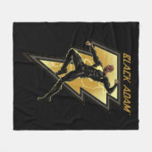 Illustratie zwart Adam Lightning Bolt-teken Fleece Deken (Voorkant (Horizontaal))