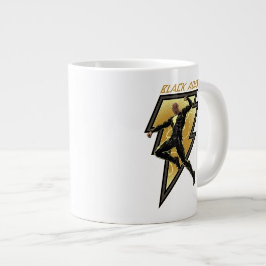 Illustratie zwart Adam Lightning Bolt-teken Grote Koffiekop (Voorkant rechts)