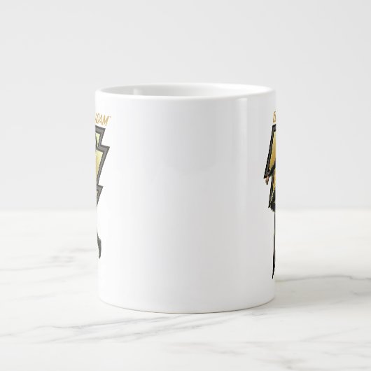 Illustratie zwart Adam Lightning Bolt-teken Grote Koffiekop (Voorkant)