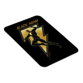 Illustratie zwart Adam Lightning Bolt-teken Magneet (Rechterzijde)