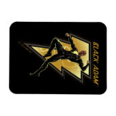 Illustratie zwart Adam Lightning Bolt-teken Magneet (Horizontaal)