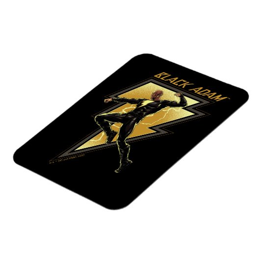 Illustratie zwart Adam Lightning Bolt-teken Magneet (Linkerzijde)