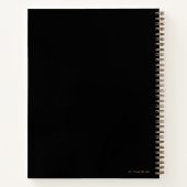 Illustratie zwart Adam Lightning Bolt-teken Notitieboek (Achterkant)