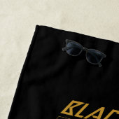 Illustratie zwart Adam Lightning Bolt-teken Strandlaken (In situ)