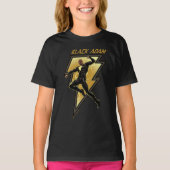 Illustratie zwart Adam Lightning Bolt-teken T-shirt (Voorkant)