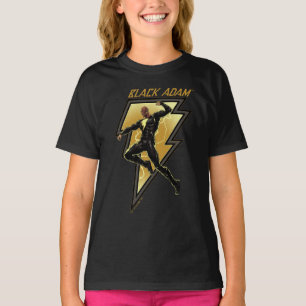 Illustratie zwart Adam Lightning Bolt-teken T-shirt