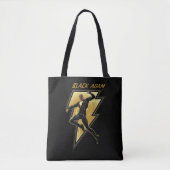 Illustratie zwart Adam Lightning Bolt-teken Tote Bag (Voorkant)