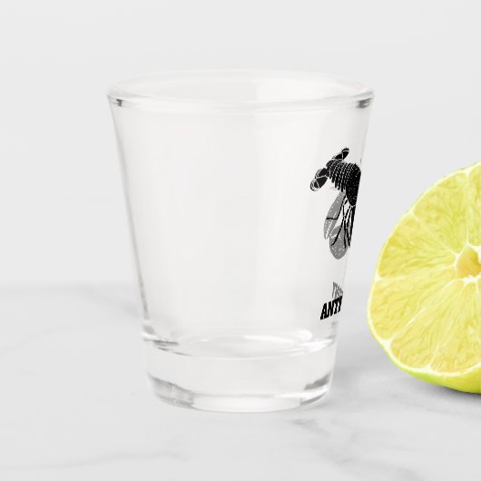 Illustratie zwart-wit, persoonlijk shot glas (Links)