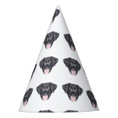 Illustratie zwarte labrador-herstelprogramma met g feesthoedjes (Voorkant)