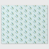 Illustratie zwemmen Aangepaste naamsport zwemmen Cadeaupapier (Vlak)