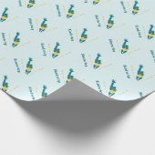 Illustratie zwemmen Aangepaste naamsport zwemmen Cadeaupapier (Hoek)