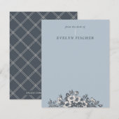 Illustratieartikelen van gebitste Floral - Blauw (Voorkant / Achterkant)