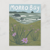 Illustratiebalk Morro Bay Central California P Briefkaart (Voorkant)