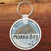 Illustratiebalk Morro Bay Central California Sleutelhanger (Voorkant)