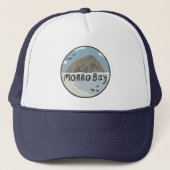 Illustratiebalk Morro Bay Central California Trucker Pet (Voorkant)