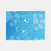Illustratiebalk voor pug fleece deken (Voorkant (Horizontaal))