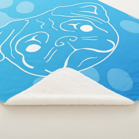 Illustratiebalk voor pug sherpa deken (3/4)