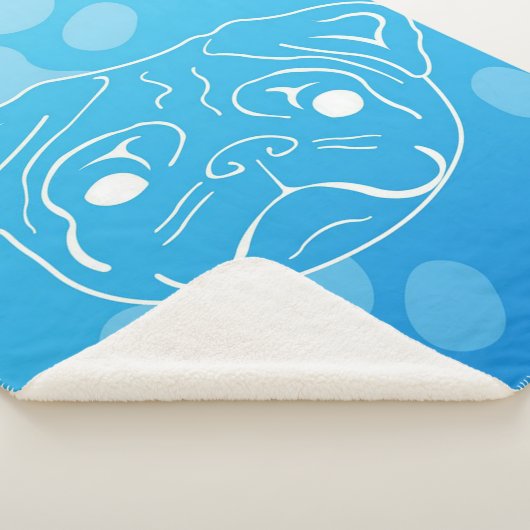 Illustratiebalk voor pug sherpa deken (3/4)