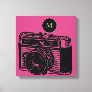  illustratiecamera 2 Monogram Canvas