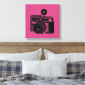  illustratiecamera 2 Monogram Canvas Afdruk (Insitu (Slaapkamer))