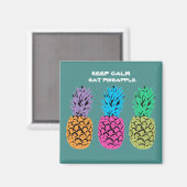 Illustratief anananasontwerp magneet (Voorkant / Achterkant)