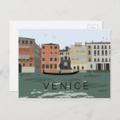 Illustratief Briefkaart van Venice Gondola (Voorkant / Achterkant)