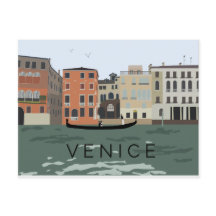 Illustratief Briefkaart van Venice Gondola