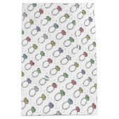 Illustratief Diamond Rings Pattern Medium Cadeauzakje (Voorkant)