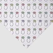 Illustratief Diamond Rings Pattern Tissuepapier (Detail)