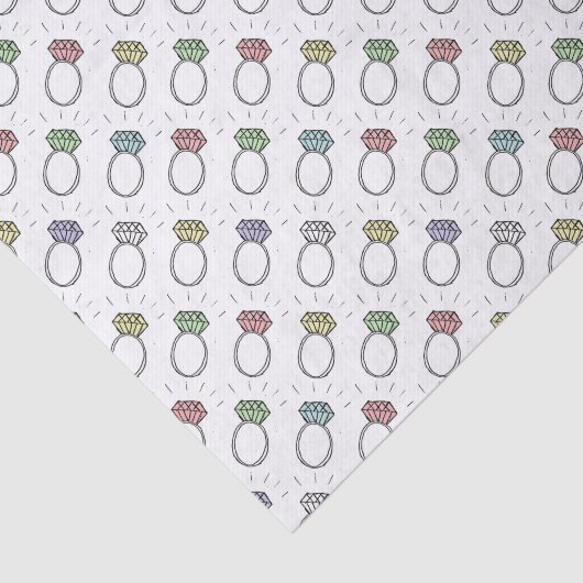 Illustratief Diamond Rings Pattern Tissuepapier (Detail)
