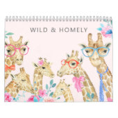 Illustratief dierfamiliekalender kalender (Hoes)