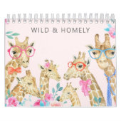 Illustratief dierfamiliekalender kalender (Hoes)