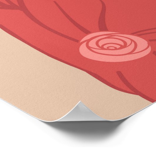 Illustratief Flapper Girl Poster (Hoek)