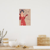 Illustratief Flapper Girl Poster (Keuken)