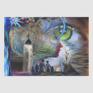 Illustratief grafisch verpakkingspapier tissuepapier