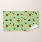 Illustratief Groen Avocado Foodie Pattern Bad Handdoek (Handdoek)