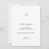 Illustratief handgetekende roos script font bruilo kaart (Voorkant)