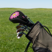 Illustratief Hoesje roze Daisy Head Golfheadcover (Insitu)