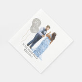 Illustratief interraciaal weddenschap Napkins Servet (Hoek)