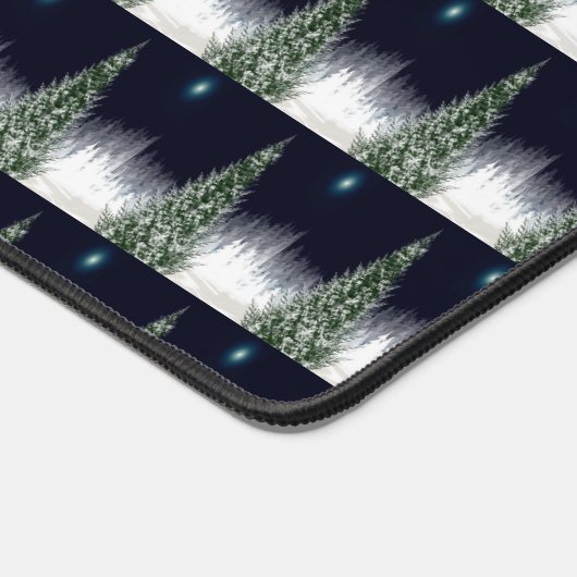 Illustratief kerstboompatroonfeestontwerp bureaumat (Hoek)