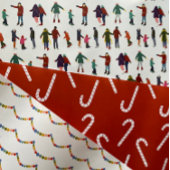 Illustratief kerstras inpakpapier vel