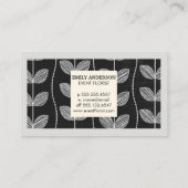 Illustratief krijtbloemmotief visitekaartje (Achterkant)