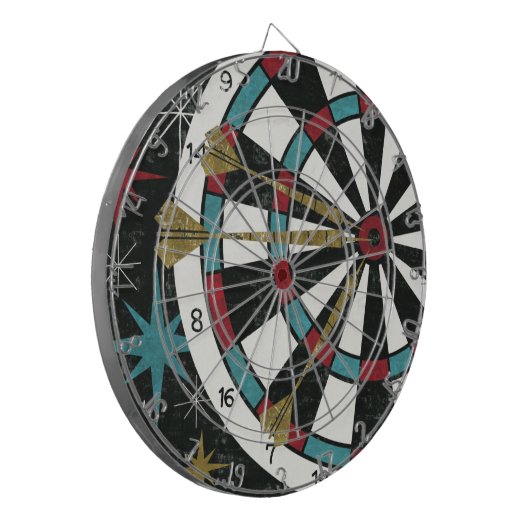 Illustratief kunstbord dartbord (Voorkant Links)